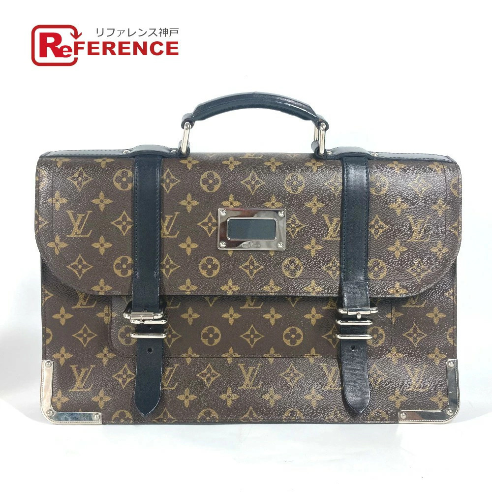 LOUIS VUITTON Macassar Brown Rally Briefcase Document Bag Tote Business Brown - Picture 1 of 15